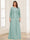 Lace Chiffon Square Neck 3/4 Sleeves 2 Pieces Plus Size Mother of the Bride Dresses with Appliques & Jacket