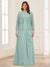 Lace Chiffon Square Neck 3/4 Sleeves 2 Pieces Plus Size Mother of the Bride Dresses with Appliques & Jacket