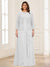 Lace Chiffon Square Neck 3/4 Sleeves 2 Pieces Plus Size Mother of the Bride Dresses with Appliques & Jacket
