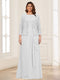 Lace Chiffon Square Neck 3/4 Sleeves 2 Pieces Plus Size Mother of the Bride Dresses with Appliques & Jacket