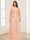 Lace Chiffon Square Neck 3/4 Sleeves 2 Pieces Plus Size Mother of the Bride Dresses with Appliques & Jacket