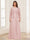 Lace Chiffon Square Neck 3/4 Sleeves 2 Pieces Plus Size Mother of the Bride Dresses with Appliques & Jacket
