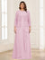Lace Chiffon Square Neck 3/4 Sleeves 2 Pieces Plus Size Mother of the Bride Dresses with Appliques & Jacket