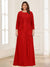 Lace Chiffon Square Neck 3/4 Sleeves 2 Pieces Plus Size Mother of the Bride Dresses with Appliques & Jacket