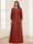 Lace Chiffon Square Neck 3/4 Sleeves 2 Pieces Plus Size Mother of the Bride Dresses with Appliques & Jacket