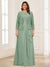 Lace Chiffon Square Neck 3/4 Sleeves 2 Pieces Plus Size Mother of the Bride Dresses with Appliques & Jacket
