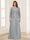 Lace Chiffon Square Neck 3/4 Sleeves 2 Pieces Plus Size Mother of the Bride Dresses with Appliques & Jacket