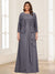 Lace Chiffon Square Neck 3/4 Sleeves 2 Pieces Plus Size Mother of the Bride Dresses with Appliques & Jacket