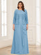 Lace Chiffon Square Neck 3/4 Sleeves 2 Pieces Plus Size Mother of the Bride Dresses with Appliques & Jacket