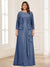 Lace Chiffon Square Neck 3/4 Sleeves 2 Pieces Plus Size Mother of the Bride Dresses with Appliques & Jacket