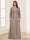 Lace Chiffon Square Neck 3/4 Sleeves 2 Pieces Plus Size Mother of the Bride Dresses with Appliques & Jacket