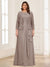 Lace Chiffon Square Neck 3/4 Sleeves 2 Pieces Plus Size Mother of the Bride Dresses with Appliques & Jacket