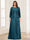 Lace Chiffon Square Neck 3/4 Sleeves 2 Pieces Plus Size Mother of the Bride Dresses with Appliques & Jacket