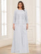 Lace Chiffon Square Neck 3/4 Sleeves 2 Pieces Plus Size Mother of the Bride Dresses with Appliques & Jacket