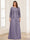 Lace Chiffon Square Neck 3/4 Sleeves 2 Pieces Plus Size Mother of the Bride Dresses with Appliques & Jacket
