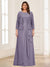 Lace Chiffon Square Neck 3/4 Sleeves 2 Pieces Plus Size Mother of the Bride Dresses with Appliques & Jacket