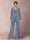 Chiffon Sequins V-Neck Long Sleeves 3 Pieces Pantsuits with Jacket