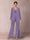 Chiffon Sequins V-Neck Long Sleeves 3 Pieces Pantsuits with Jacket