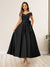 A-Line/Princess Off-The-Shoulder Sleeveless Long Wedding Guest Dresses with Bow Knot