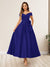 A-Line/Princess Off-The-Shoulder Sleeveless Long Wedding Guest Dresses with Bow Knot