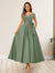 A-Line/Princess Off-The-Shoulder Sleeveless Long Wedding Guest Dresses with Bow Knot
