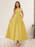 A-Line/Princess Off-The-Shoulder Sleeveless Long Wedding Guest Dresses with Bow Knot