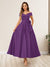 A-Line/Princess Off-The-Shoulder Sleeveless Long Wedding Guest Dresses with Bow Knot