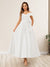 A-Line/Princess Off-The-Shoulder Sleeveless Long Wedding Guest Dresses with Bow Knot