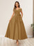 A-Line/Princess Off-The-Shoulder Sleeveless Long Wedding Guest Dresses with Bow Knot