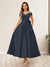 A-Line/Princess Off-The-Shoulder Sleeveless Long Wedding Guest Dresses with Bow Knot