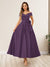 A-Line/Princess Off-The-Shoulder Sleeveless Long Wedding Guest Dresses with Bow Knot