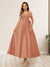 A-Line/Princess Off-The-Shoulder Sleeveless Long Wedding Guest Dresses with Bow Knot