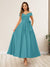 A-Line/Princess Off-The-Shoulder Sleeveless Long Wedding Guest Dresses with Bow Knot