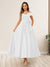 A-Line/Princess Off-The-Shoulder Sleeveless Long Wedding Guest Dresses with Bow Knot