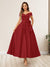 A-Line/Princess Off-The-Shoulder Sleeveless Long Wedding Guest Dresses with Bow Knot