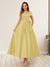 A-Line/Princess Off-The-Shoulder Sleeveless Long Wedding Guest Dresses with Bow Knot