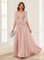 A-Line/Princess V-Neck Long Sleeves Chiffon Mother of the Bride Dresses with Applique
