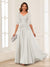 A-Line/Princess V-Neck Long Sleeves Chiffon Mother of the Bride Dresses with Applique