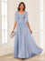 A-Line/Princess V-Neck Long Sleeves Chiffon Mother of the Bride Dresses with Applique