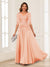 A-Line/Princess V-Neck Long Sleeves Chiffon Mother of the Bride Dresses with Applique