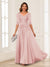 A-Line/Princess V-Neck Long Sleeves Chiffon Mother of the Bride Dresses with Applique