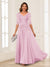 A-Line/Princess V-Neck Long Sleeves Chiffon Mother of the Bride Dresses with Applique
