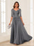 A-Line/Princess V-Neck Long Sleeves Chiffon Mother of the Bride Dresses with Applique