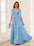 A-Line/Princess V-Neck Long Sleeves Chiffon Mother of the Bride Dresses with Applique