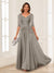 A-Line/Princess V-Neck Long Sleeves Chiffon Mother of the Bride Dresses with Applique