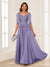 A-Line/Princess V-Neck Long Sleeves Chiffon Mother of the Bride Dresses with Applique