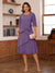 A-Line/Princess Scoop Half Sleeves Knee-Length Mother of the Bride Dresses with Ruffles