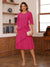A-Line/Princess Scoop Half Sleeves Knee-Length Mother of the Bride Dresses with Ruffles