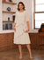 A-Line/Princess Scoop Half Sleeves Knee-Length Mother of the Bride Dresses with Ruffles