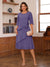A-Line/Princess Scoop Half Sleeves Knee-Length Mother of the Bride Dresses with Ruffles